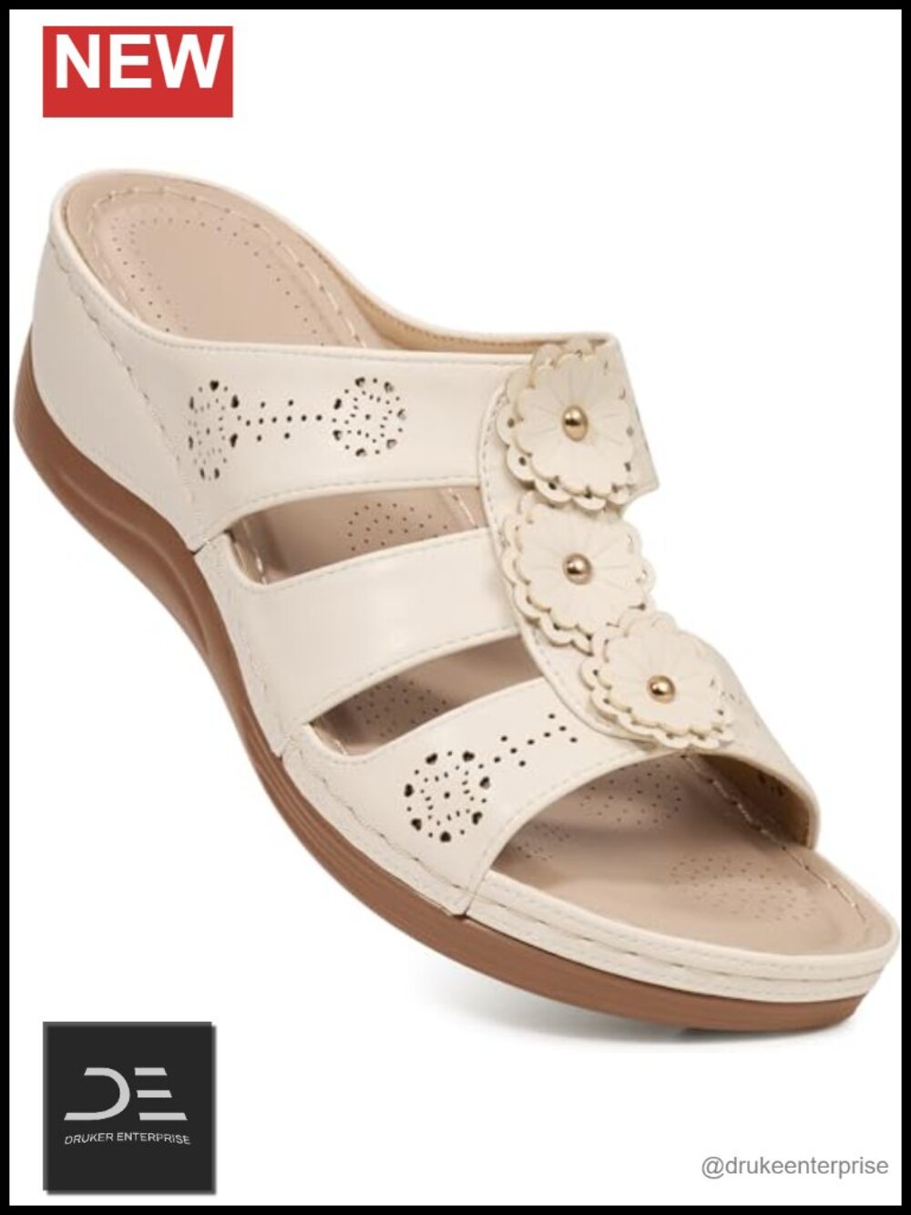 Comfortable Platform Wedge Sandals with Memory Foam - Non-Slip Summer Walking